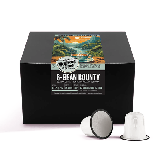 THE 6-Bean Bounty (6-Bean Espresso Blend) 12-Pack Coffee Cups