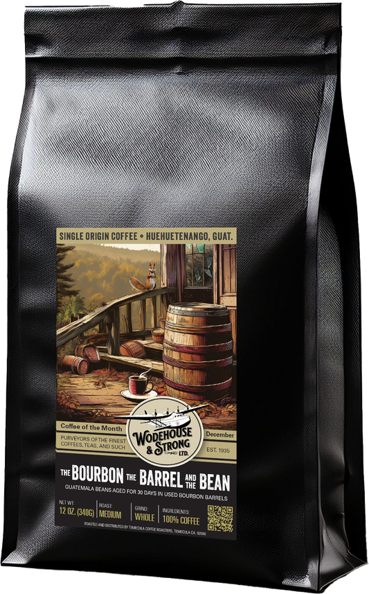 December Coffee of the Month - Of Beans and Bourbon (bourbon barrel aged coffee)